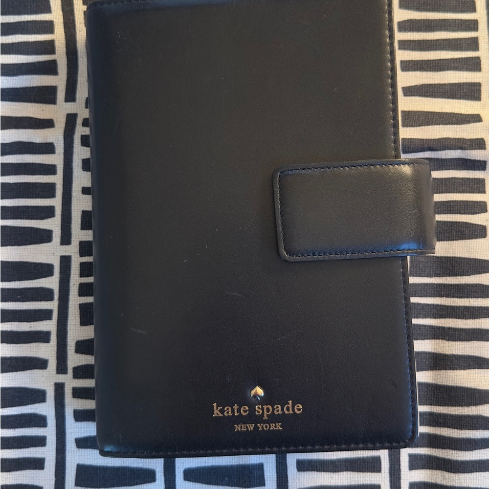 Kate Spade Black Planner/Organizer with tabs and inserts